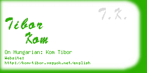 tibor kom business card